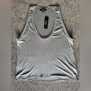 Lulu's Gray Ribbed Tank Top